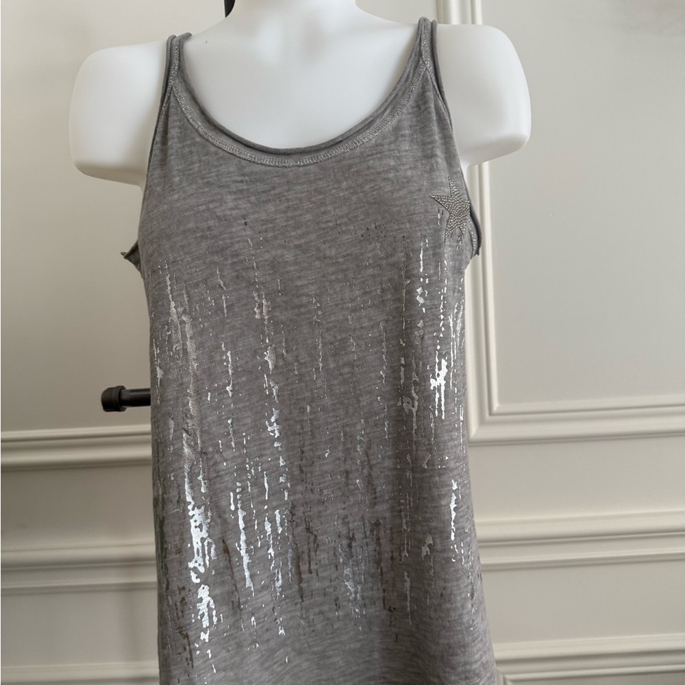 Gray Sequin Women's Tank Top